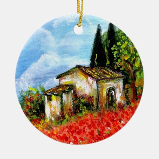 POPPEN IN TUSCANY KERAMISCH ORNAMENT (Voorkant)