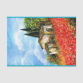 POPPEN IN TUSCANY LANDSCAPE TISSUEPAPIER (Voorkant)