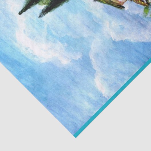 POPPEN IN TUSCANY LANDSCAPE TISSUEPAPIER (Detail)