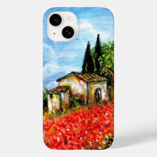POPPEN IN TUSCANY/Landschap met Vloervelden Case-Mate iPhone Case (Achterkant)