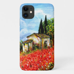 POPPEN IN TUSCANY/Landschap met Vloervelden Case-Mate iPhone Case