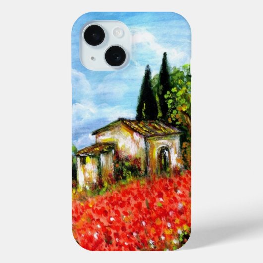 POPPEN IN TUSCANY/Landschap met Vloervelden Case-Mate iPhone Case (Achterkant)