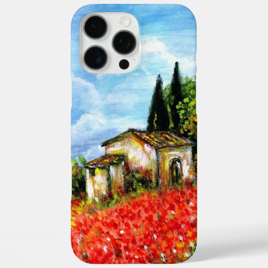 POPPEN IN TUSCANY/Landschap met Vloervelden Case-Mate iPhone Case (Achterkant)