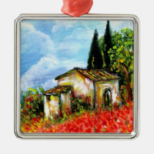 POPPEN IN TUSCANY METALEN ORNAMENT