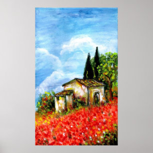 POPPEN IN TUSCANY POSTER