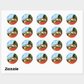 POPPEN IN TUSCANY RONDE STICKER (Vel)