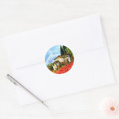 POPPEN IN TUSCANY RONDE STICKER (Envelop)