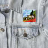 POPPEN IN TUSCANY VIERKANTE BUTTON 5,1 CM (In situ)