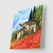 POPPEN IN TUSCANY VIERKANTE KLOK (Hoek)