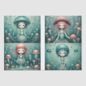 Poppen in Waterworld - Decoupage - Tissuepapier (Voorkant)