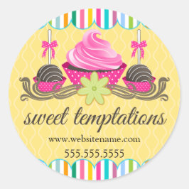 Poppen koekjes gebakken koekjes bakkerijdozen ronde sticker