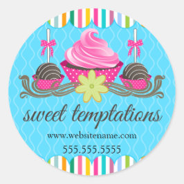 Poppen koekjes gebakken koekjes bakkerijdozen ronde sticker