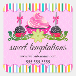 Poppen koekjes gebakken koekjes bakkerijdozen ronde sticker