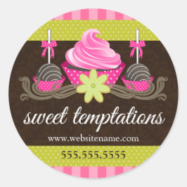 Poppen koekjes gebakken koekjes bakkerijdozen ronde sticker