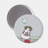 Poppen komen tot leven: Mystery Puddle Magneet (Voorkant / Achterkant)