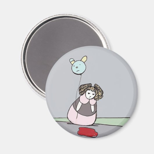 Poppen komen tot leven: Mystery Puddle Magneet (Voorkant / Achterkant)