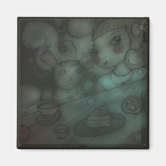 Poppen komen tot leven: Pop thee feest Magneet (Voorkant)