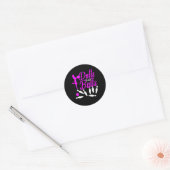 Poppen met Bowling Shirt Funny Bowler Bowling Ronde Sticker (Envelop)