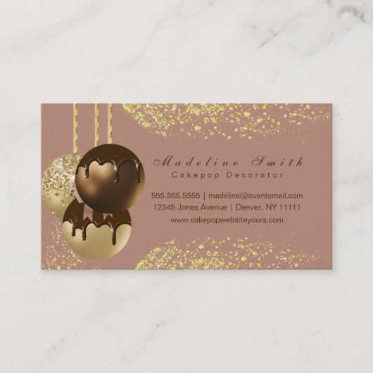Poppen met chocolade-deksel Glitter Baking Cake De Visitekaartje (Voorkant)