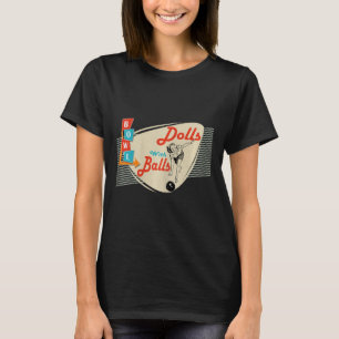 Poppen met Retro Matching Bowling Team T-shirt