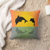 Poppen met rolvergrendeling op zonsondergang kussen (Deken)