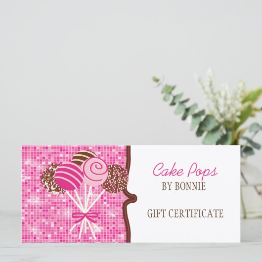 Poppen met roze tang : Cadeaubon (Staand voorkant)