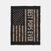 Poppen Ooit Amerikaanse Vlaggengrappige Opa Father Fleece Deken (Voorkant)