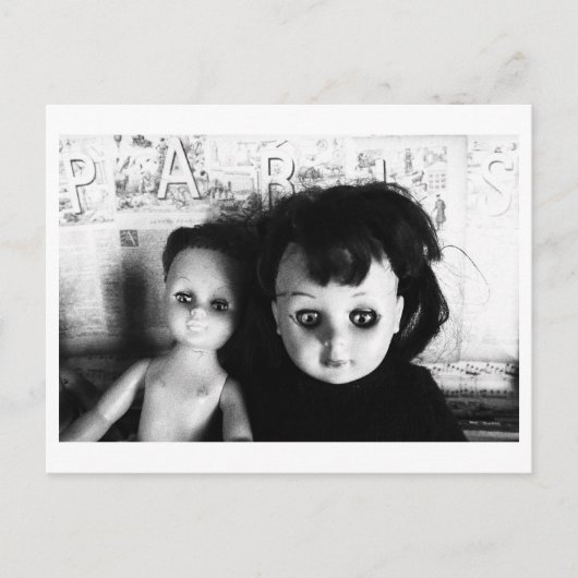 Poppen Portret - Doll zusters Briefkaart (Voorkant)