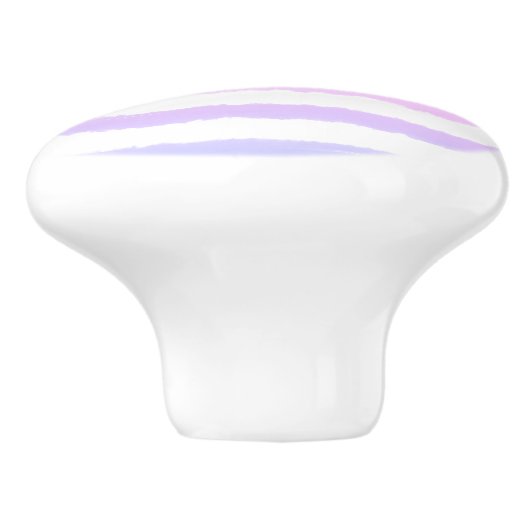 Poppen Roze Geel Paarse Waterverf Strepen Keramische Knop (Zijkant)