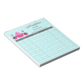 Poppen sluiten en Aqua Receipt Order Form Notitieblok (Schuin)