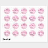 Poppen sticker Price Label Sale Zebra Roze (Vel)
