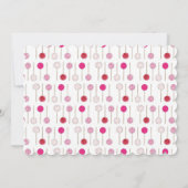 Poppen van de Birthday Party Baby Pink Cake Vrijge Kaart (Achterkant)