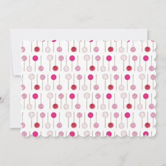 Poppen van de Birthday Party Baby Pink Cake Vrijge Kaart (Achterkant)