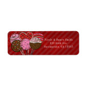 Poppen van de Cake van de valentijnse Moderne Graf Etiket (Voorkant)