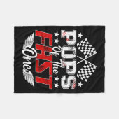 Poppen van de Fast One First Birthday Racing Car F Fleece Deken (Voorkant (Horizontaal))
