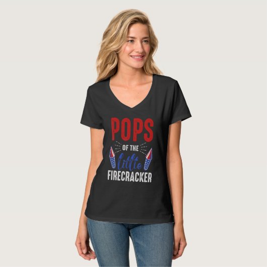 Poppen van de kleine Firecracker op 4 juli van Bir T-shirt (Voorkant volledig)