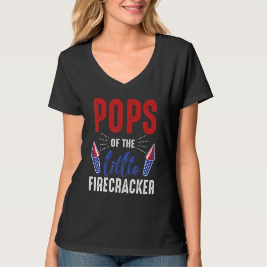 Poppen van de kleine Firecracker op 4 juli van Bir T-shirt (Voorkant)