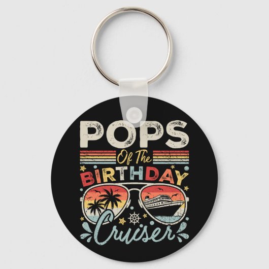 Poppen van de Verjaardag Cruiser Vacation Circle Sleutelhanger (Voorkant)