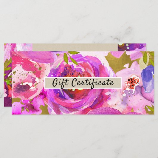 Poppen van het roze Paarse goudcertificaat (Voorkant / Achterkant)