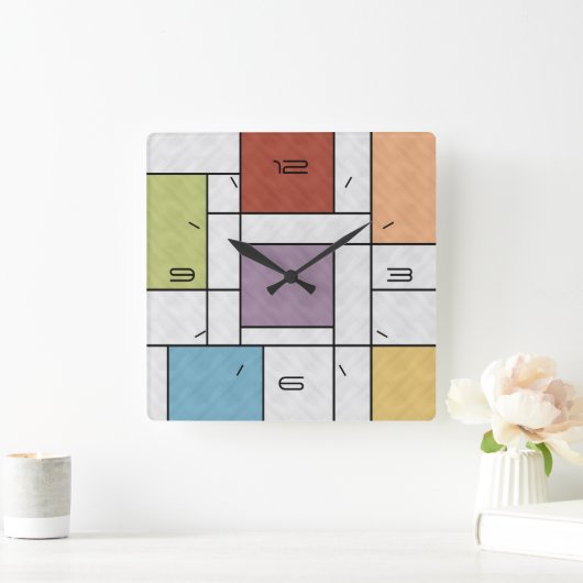 Poppen van kleur vierkante klok (Huis)