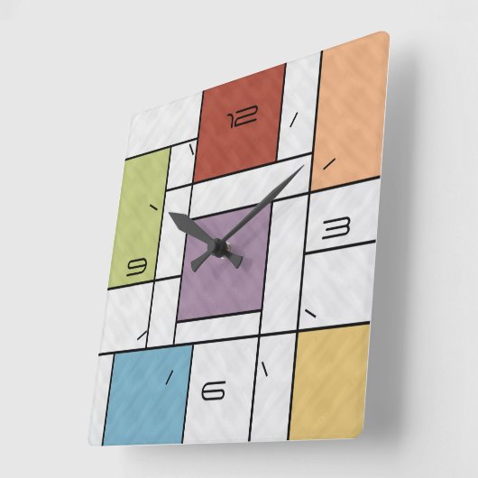 Poppen van kleur vierkante klok (Hoek)