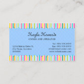 Poppen van kleurrijke Cake Visitekaartje (Achterkant)