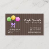 Poppen van kleurrijke Cake Visitekaartje (Achterkant)