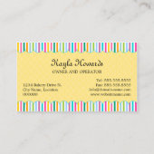 Poppen van kleurrijke Cake Visitekaartje (Achterkant)