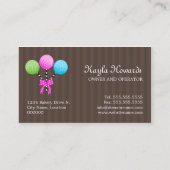Poppen van kleurrijke Cake Visitekaartje (Achterkant)