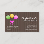 Poppen van kleurrijke Cake Visitekaartje (Achterkant)