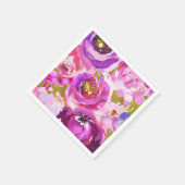 Poppen van roze Paars goudkleurige bloemetjes Servetten (Hoek)