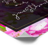 Poppen van Roze Paarse Vibrant Floral Guestbook Si Poster (Hoek)