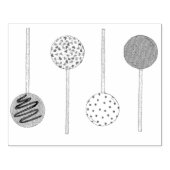 Poppen van Valentijnsdag Cake Pop Rubberstempel (Afrduk)