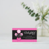 Poppen Visitekaartje Bakkerij Stippen Retro Black (Staand voorkant)